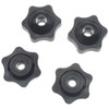 FDXGYH 12 Pcs M6 Threaded Star Knob Nuts Plastic Hexagon