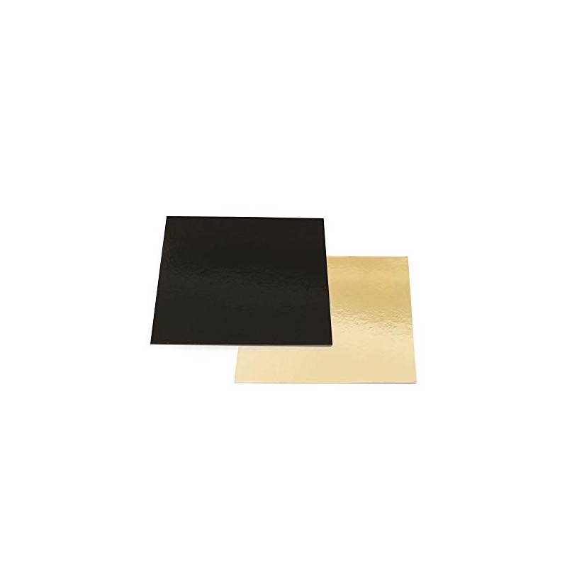 TORTENPLATTE GOLD/SCHWARZ 32X32x0,2CM