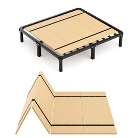 Imperius Foldable Box Spring, Bunkie Board, Bed Support Slats, Bed Boards for Under, Queen 64X58
