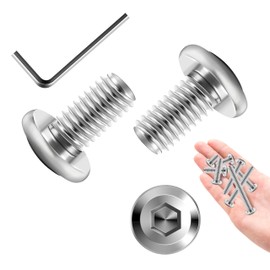 30Pcs M6 Bolt M6 x 12mm Flat Head Socket Cap Screw Bolts, Allen Socket Drive Machine M6 Screws Assortment Kit, Stainless Steel M6x1.0 Bolt by Marysino