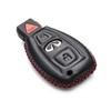 Vitodeco Genuine Leather Smart Key Fob Case Cover Protector with