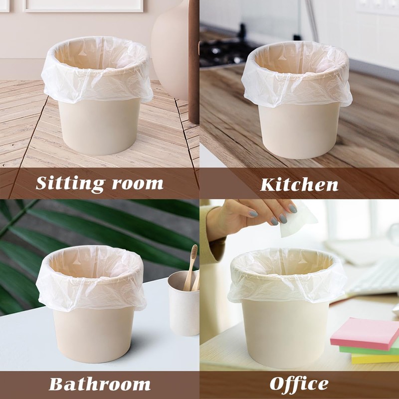 Teivio 1 Gallon 100 Counts Mini Strong Trash Bags 1-1.2
