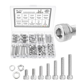 Mr. Pen- Nuts and Bolts Assortment Kit, 120 pcs, Stainless Steel, M6 Screws (7 Sizes 10-35mm)Hex Socket Head Cap Screws Assorted Nuts and Bolts, Nut Bolt and Washer Assortment, Bolt and Nut Assortment