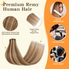 tesshair Clip in Hair Extensions Real Human Hair Remy Single