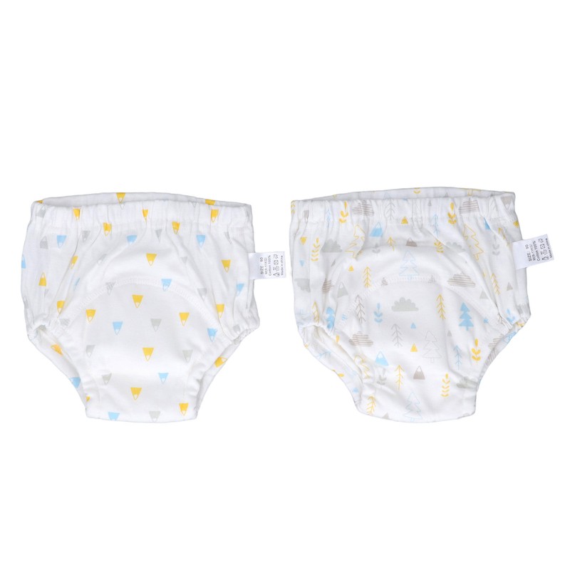 2PCS Toddler Training Pants Pure Cotton Reusable Baby Training Underwear