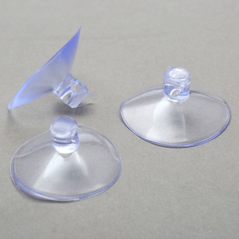 dophee 10-Pack Suction Cups for Glass Table Tops, Rubber Clear
