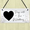RED OCEAN Wedding Countdown Chalkboard Hanging Decor Sign Novelty Engagement
