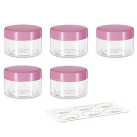 3 Gram Sample Pots, 5 Pcs Plastic Travel Pots for Toiletries, Mini Travel Containers with lids, Empty Cosmetic Containers for Face Creams, Samples, Make-Up