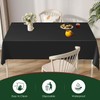 Xnluothsk Black 5 Pack 54 x 108 Inch Plastic Tablecloth