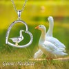 MONGAS Goose Necklace Sterling Silver Goose Pendant Goose Jewelry Gifts