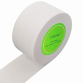 Knit Elastic 1.5 Inch Wide White Heavy Stretch High Elasticity Knit Elastic Band 5 Yards