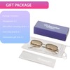 Fa.Beau.Lux Rimless Rectangle Sunglasses for Women Men Retro 90s Y2K