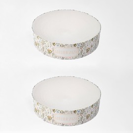 ATELIER ZAZA Round Cat Scratcher Cardboard Bed Lounge Couch for Indoor Cats Round Shape 17.7"x17.7", Kitty Cat Scratching Pad Recycle Corrugate Scratcher Long Lasting Furniture Sweden Paper