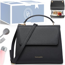 BEAUTYGOODIES Insulated Lunch Bag for Women, Aesthetic Lunch Boxes and Classy Tote Bag Purse with Strap, Professional Ladies Lunch Bags, Chic Lunch Box for Women, the Office and Workplace