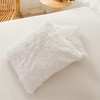 Furry Pillow Cases White 26"x20", Faux Fur Shaggy Plush Fuzzy
