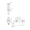 SANEI JY125-13 All-Purpose Home Faucet, Mini Sera Series, Lever Handle,