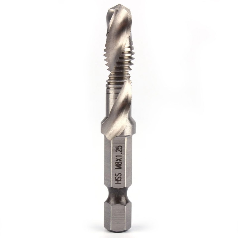 KooingTech M8 HSS 1/4 Inch Hex Shank Drill, Hexagonal Handle