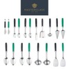 MasterClass Colour-Coded Catering-Quality Stainless Steel Slotted Spoon, 34 cm (13.5")