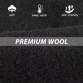 GADIEMKENSD Winter Bucket Hat - Premium Wool, Packable, Plain Colors, Warm Soft Felt Wool Bucket Hats for Women Men Unisex Casual Outdoor Hiking Fisherman Cap M Black