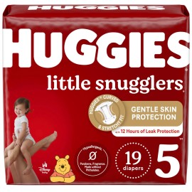 Huggies Little Snugglers Size 5 Baby Diapers 22 Count Leak Free Protection
