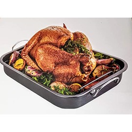 Turkey Roaster with Rack - Non Stick - PFOA Free - 15 x 11 x 2.25 inches