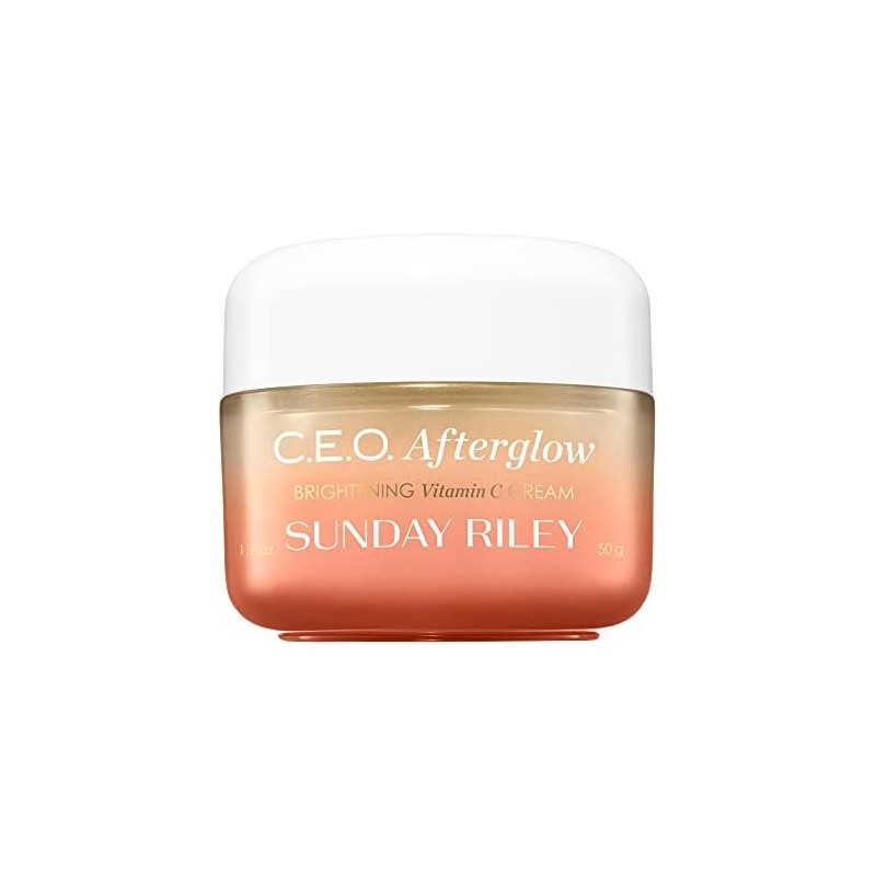 Sunday Riley C.E.O. Afterglow Brightening Vitamin C Cream Face Moisturizer,