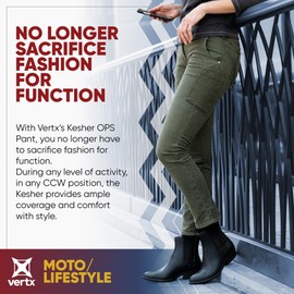 Vertx Kesher Women’s Stretch OPS Tactical Pants with Pockets, Straight-Fit, for Work, Outdoor, Hiking, Denim, Spine Grey, 04W x 32L