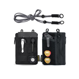 VIPERADE VE18R Small EDC Bag, Small Tool Bag with 6 Pockets, EDC Tool Organiser Bag for Men, Small EDC Multitool Bags Organiser Pocket Pouch with Shoulder Strap