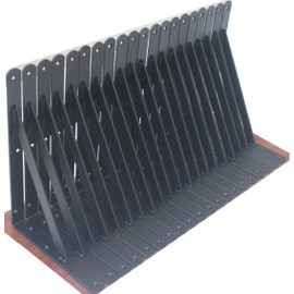 20 Pack L11" x H 8" Black Heavy Duty Shelf Brackets with Screws Metal Shelf Brackets Shelf Support Angle Brackets for Shelves L Brackets Heavy Duty Floating Shelf Brackets