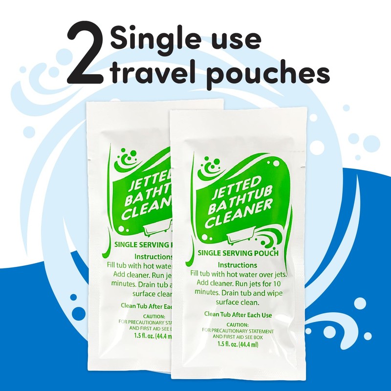 Oh Yuk Jetted Bathtub Cleaner Concentrate - 2 Single-Use Travel