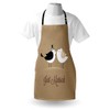 ABAKUHAUS Wedding Cooking Apron, Bride and Groom Birds Just Married,