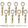 Tanstic 8pcs M12 Heavy Duty Concrete Eye Bolts, Galvanized, Gold,