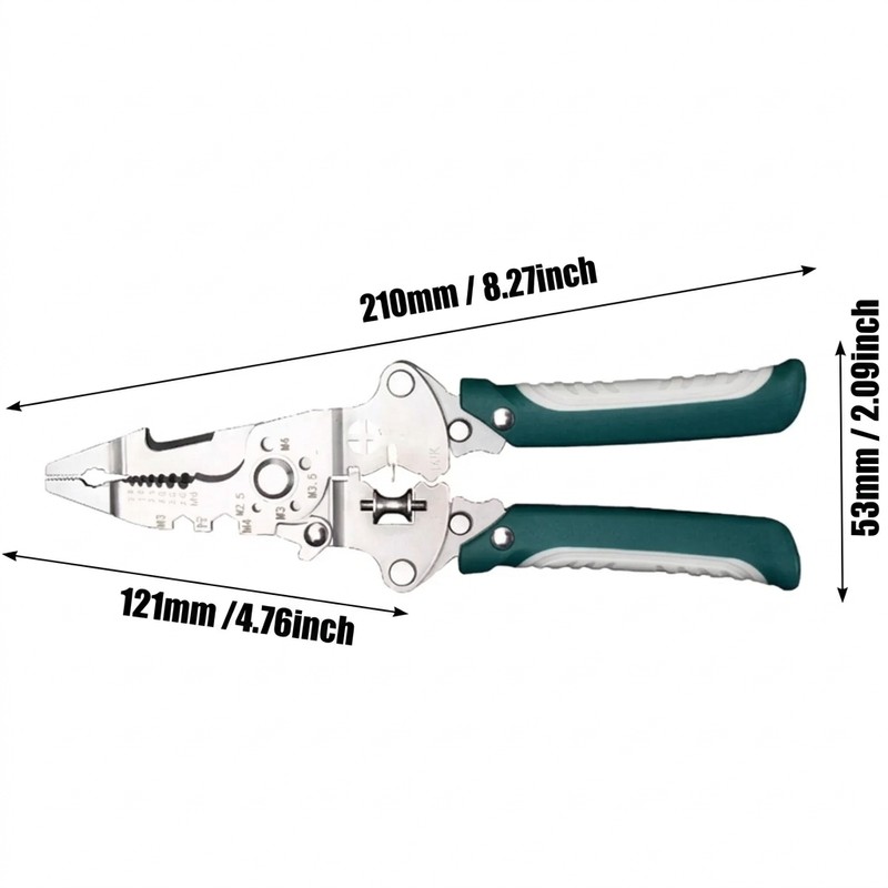 Wire Stripper Pliers for Electrical Work – Foldable Multifunctional Stripping