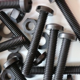 20 x Black Pan Head Screws Polypropylene (PP) Plastic Nuts and Bolts, M6 x 60mm, Washers, (15/64 x 2 23/64 in)