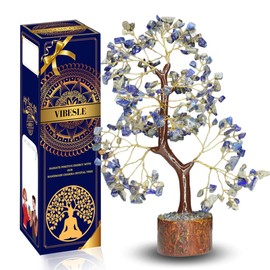 Lapis Lazuli Tree of Life, Stone Tree, Gem Stone Decor, Crystal Tree for Positive Energy, Holistic Gifts for Women, Lapis Lazuli - Chakra Tree, Lapiz Sodolite Gem, Holistic Gifts for Women Men