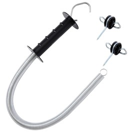KATSU Electric Fence Spring Gate Kit with Spring Tension and Double Hook Gate Handle Insulators for Field Guardian Fencing Pasture Gates 667312