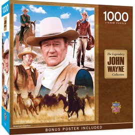 Masterpieces 1000 Piece John Wayne Jigsaw Puzzle for Adults, Family, Or Kids - America's Cowboy - 19.25"x26.75"