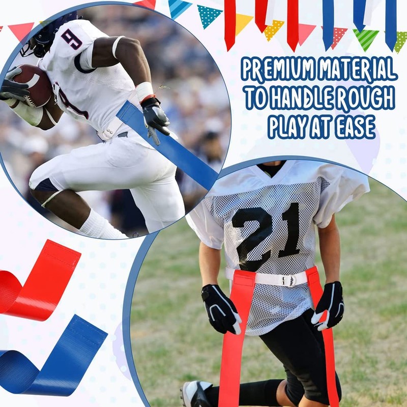Hopbucan 12 Player Adjustable Sliding Flag Football Set, 3 Flags