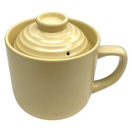 Rice Cooking Mug for 1 Cup, Microwave Rice Cooker Japan Import 5.9 in (W) × 4.7 in (H) × 4.5 in (D) (Beige), Japan Quality and Japan Technology surpervised by Japanese Entity