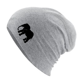 Huuraa Beanie Elephant Silhouette Gift Elephant Gift Idea, heather grey, Unit size