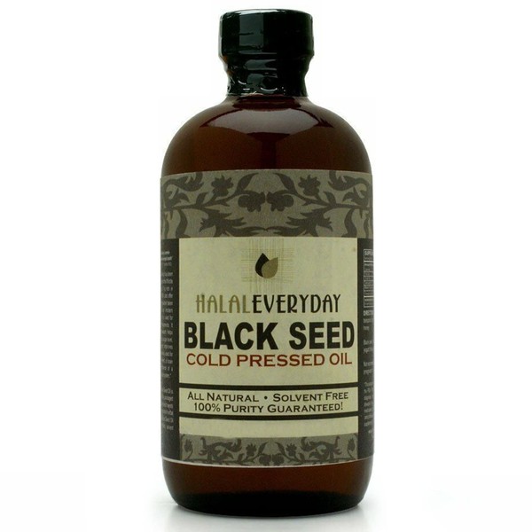 Pure Black Seed Oil - 16 oz Glass Bottle. 100% Pure & Cold-Pressed. Unfiltered, Undiluted, Raw. Non-GMO & Vegan Nigella Sativa (Black Cumin). Hexane & preservatives Free. Dark & Potent