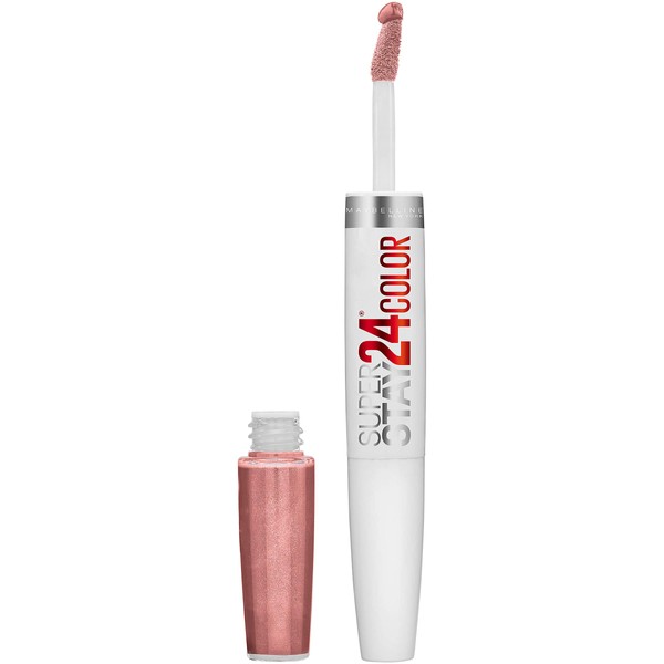 Maybelline Super Stay 24, 2-Step Liquid Lipstick, Long Lasting Highly Pigmented Color with Moisturizing Balm, Timeless Toffee, Nude Brown, 1 oz