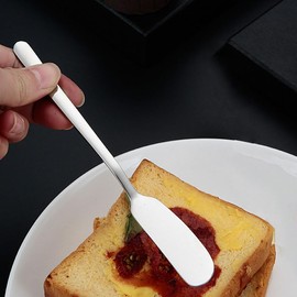 OnewCheng Butter Knife, 18/8 Stainelss Steel Butter Spreader Knives Breakfast Spreads, One-Piece Stainless Steel, Condiment Knives Cheese Knife for Home Kitchen Use,Set of 4