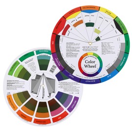 AOZUO Colour Circle, Dictionary of Colour Combinations, Colour Wheel Learning Guide for Creative Colour Mixing Palette, Rotating Mixing, Colour Chart, Art Lessons, Teaching Aid, Colour Learning,