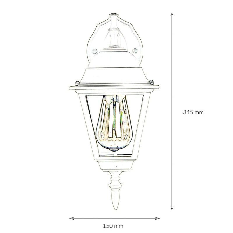 Outdoor Applique Wall Lamp "Tirol" / Garden Lantern / Outdoor
