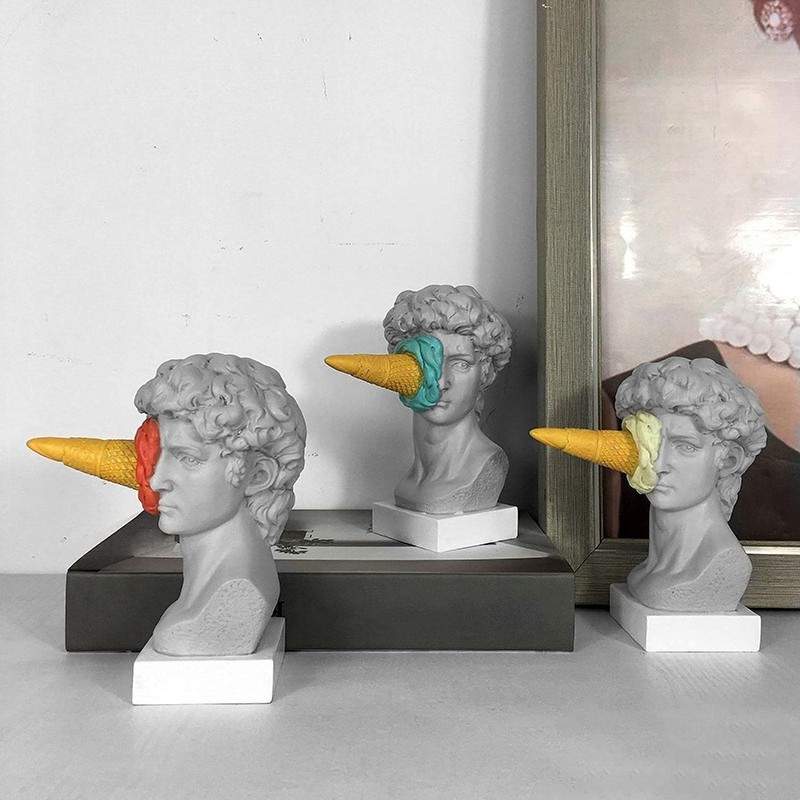 PRATYAHARA Ice Cream Smashing David Statue European Modern Simple David