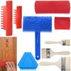 Wood Grain Tool, 9pcs Fake Wood Grain Roller Paint Brushes
