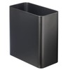 mDesign Decorative Trash Can, 12" x 6.25" x 13", Black
