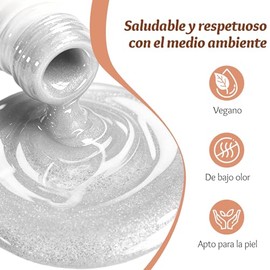 CHERIMOYA Esmalte Glitter en Gel Semipermanente Brillos Multicolor para Uñas 15ml Amplia Gama de Colores Gel Polish Colorido Soak Off UV LED Alta Pigm