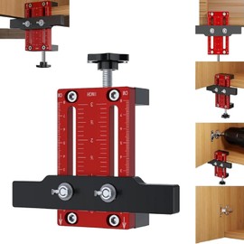 Adjustable Cabinet Door Installation Positioner, Versatile Aluminum Alloy Cabinet Hardware Jig, Installation Tool Compatible for Most Cabinet Doors